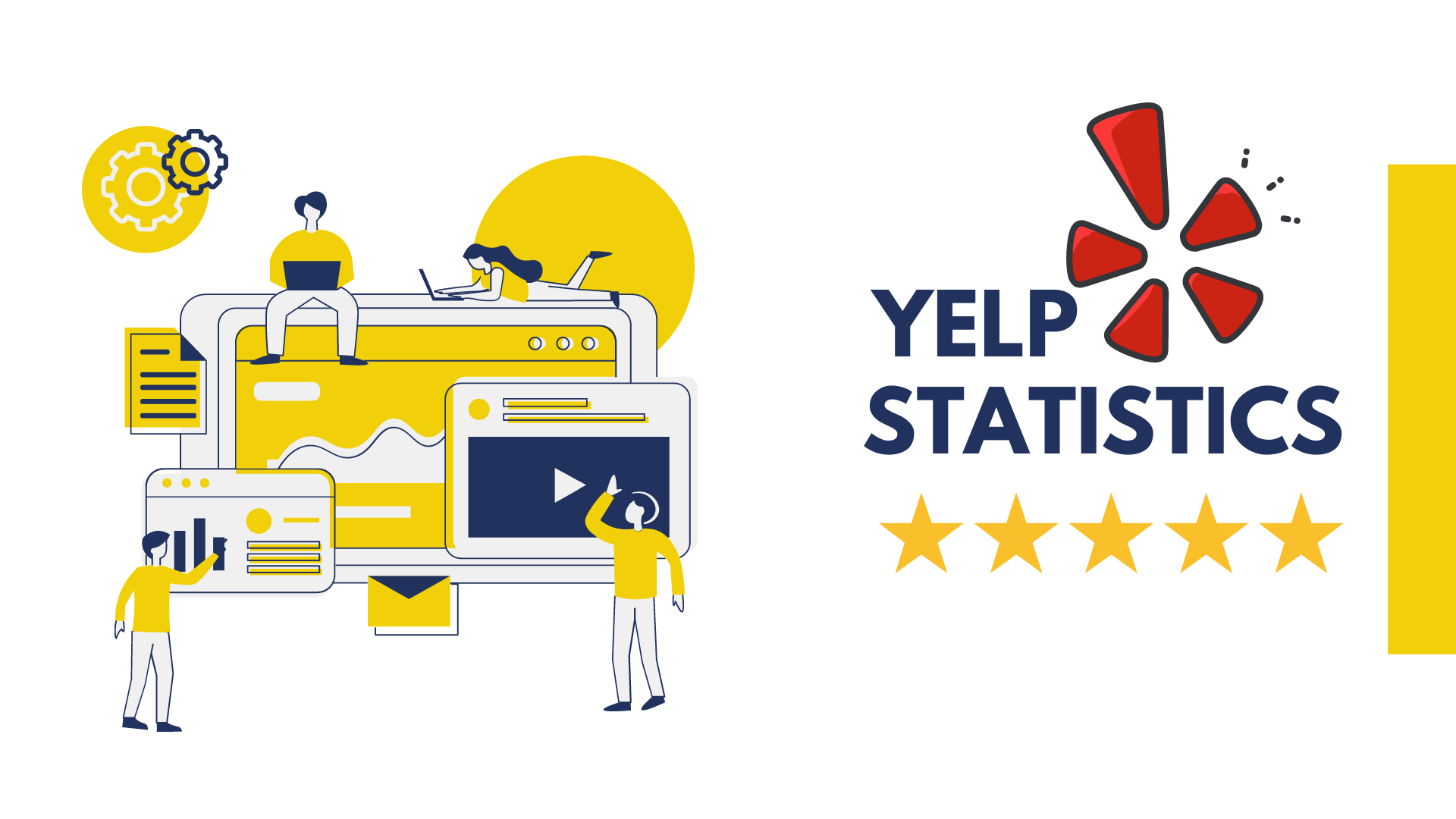 Yelp Statistics By Business Category, Star Rating Distribution, Visitors, Platform, Country, Consumers