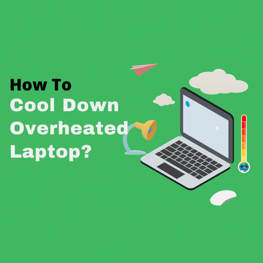 How do I cool down an overheated laptop?