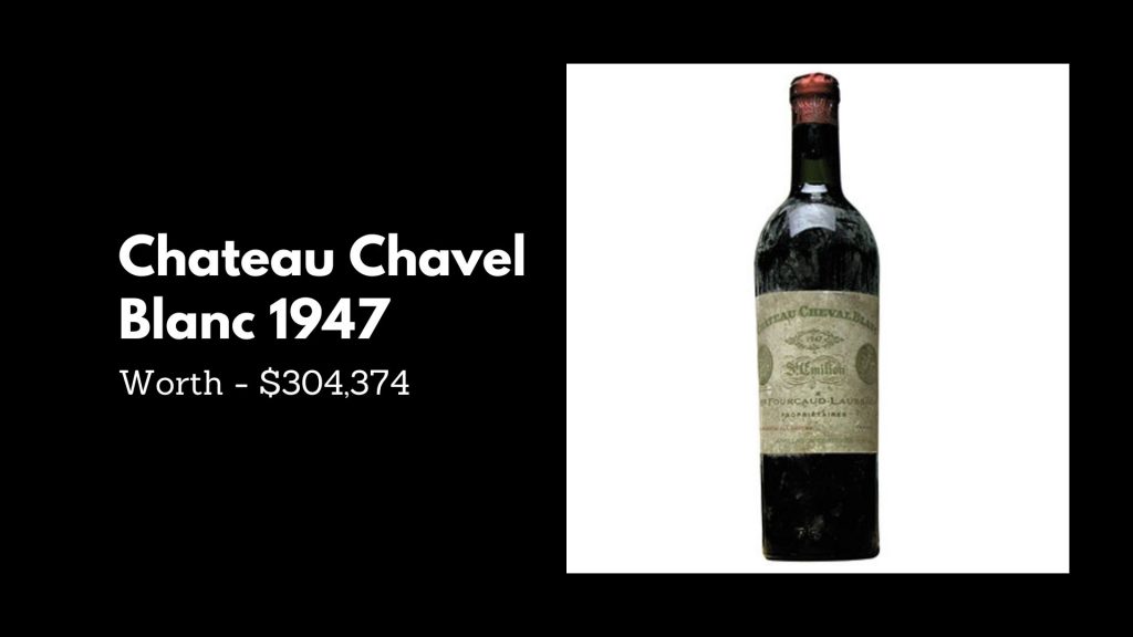 Chateau Chavel Blanc 1947 - 4th Most Luxurious Wines