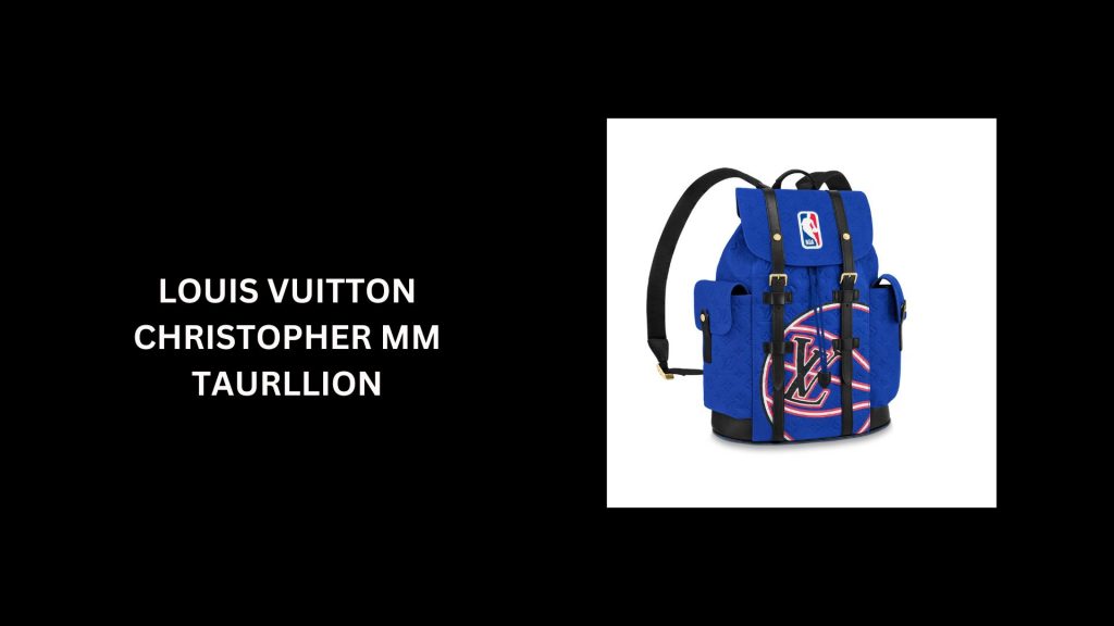Louis Vuitton Black Monogram-Embossed Taurillon Christopher MM
